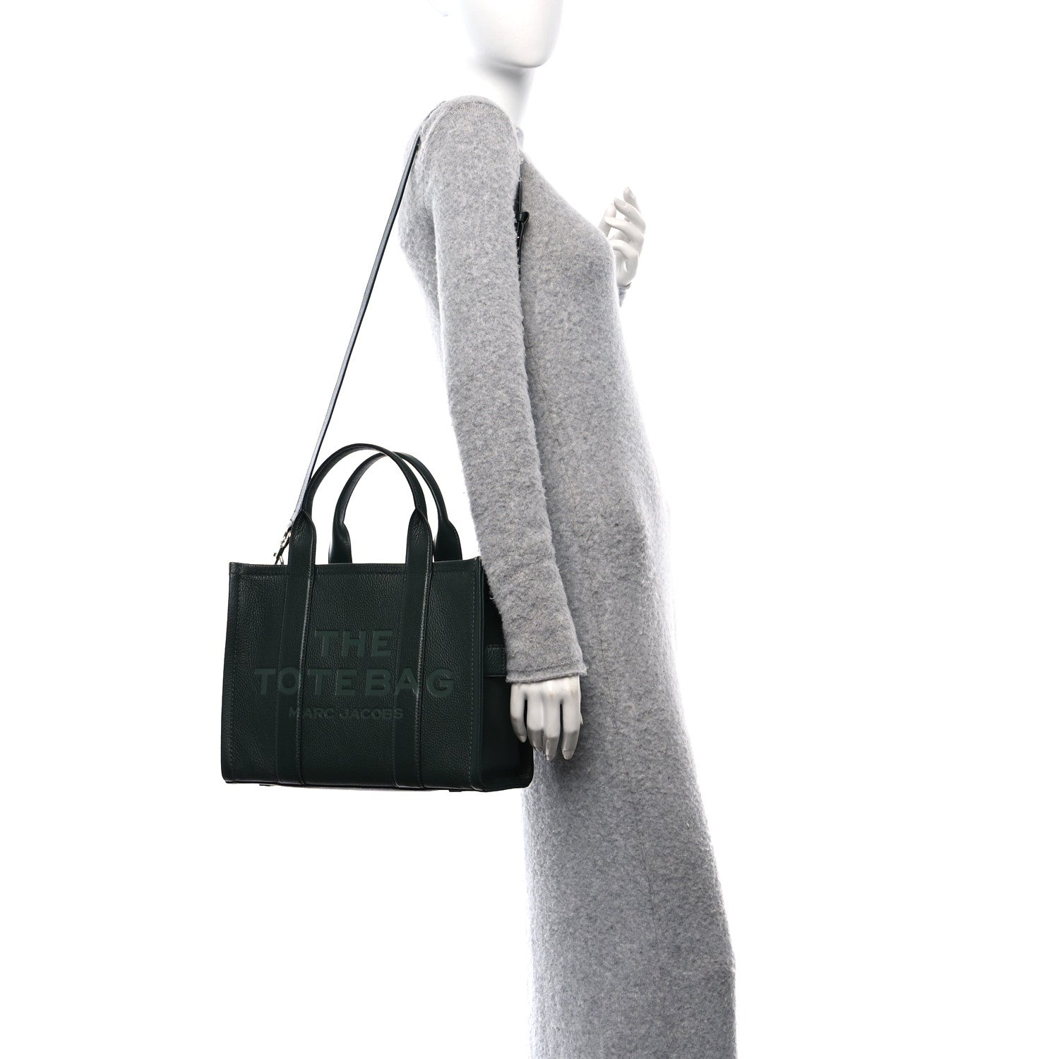 Marc Jacobs Grained Calfskin Medium The Tote Bag Ivy 2 of 12