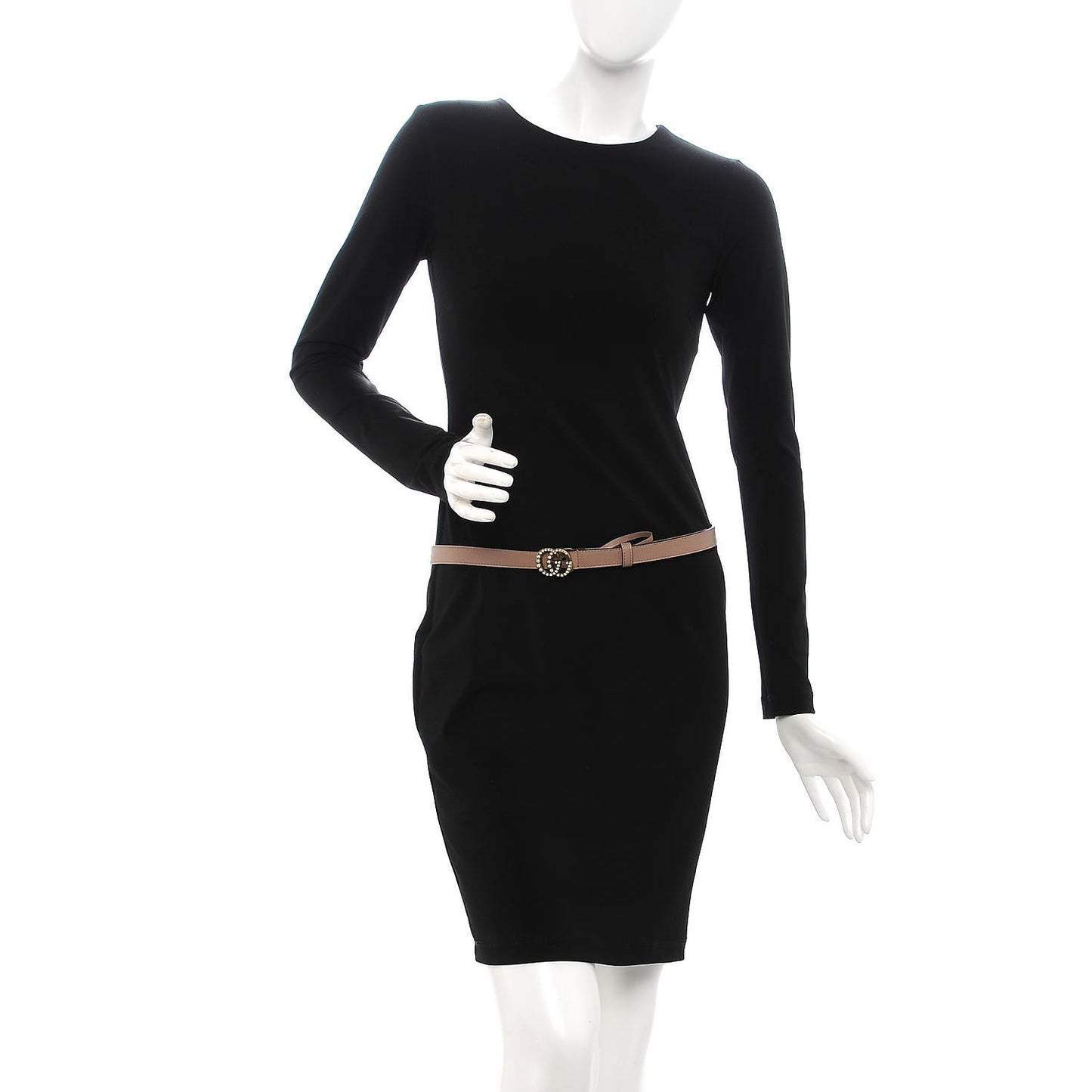 Calfskin Pearl Double G 20mm Belt 95 38 Porcelain Rose