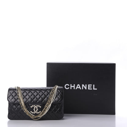 Chanel Lambskin Medium Westminster Pearl Flap Black 10 of 11