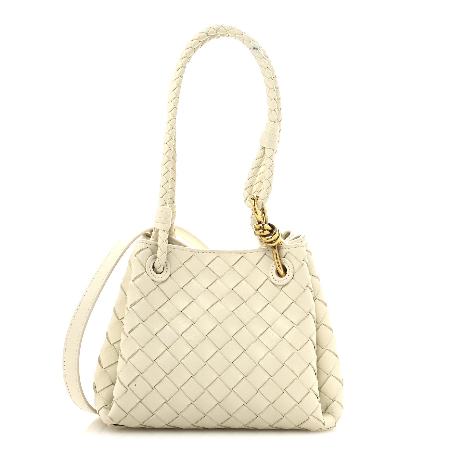 Bottega Veneta Nappa Intrecciato Small Parachute Shoulder Bag Sea Salt 1 of 13