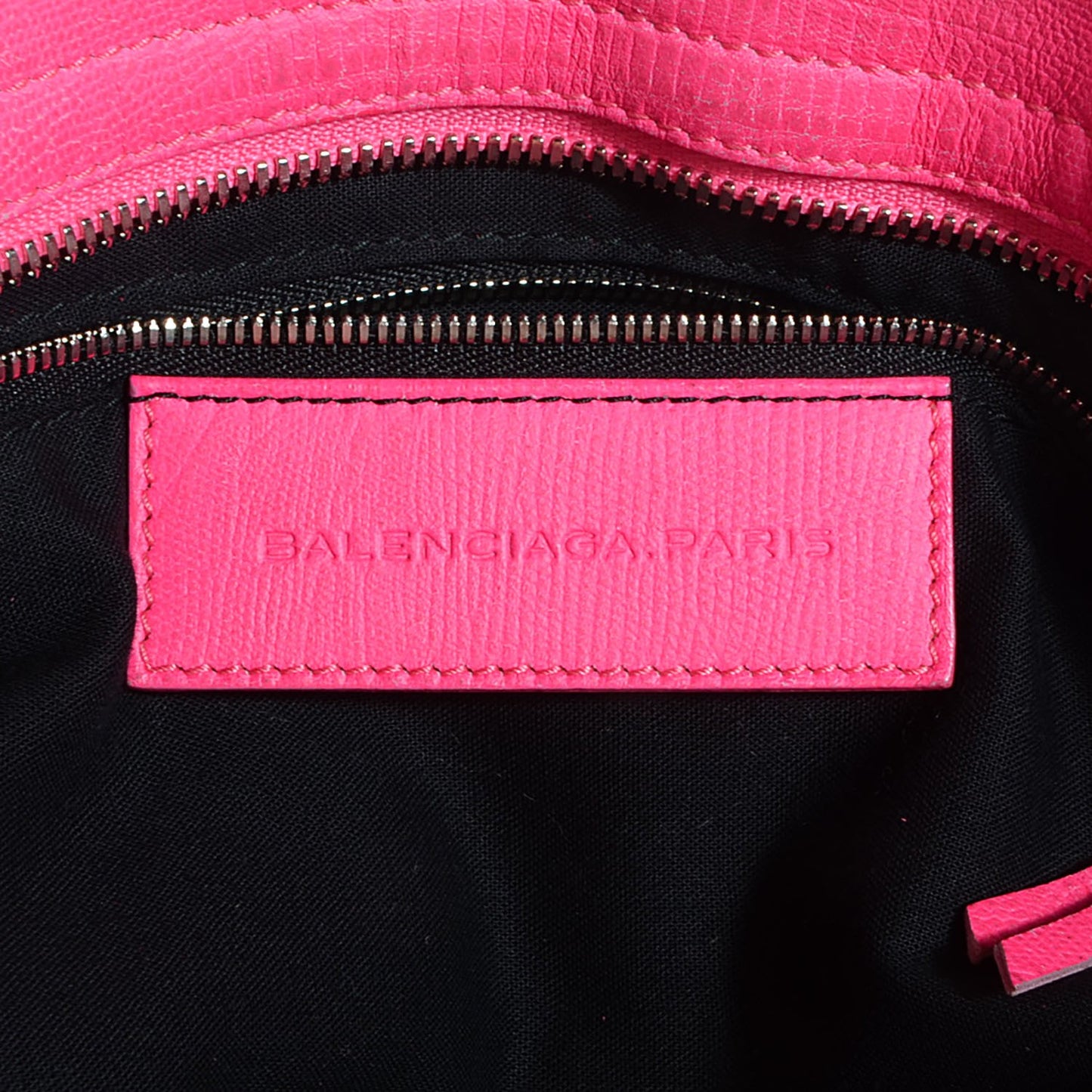 Calfskin Lizard Embossed Classic Silver Hardware City Rose Fluo