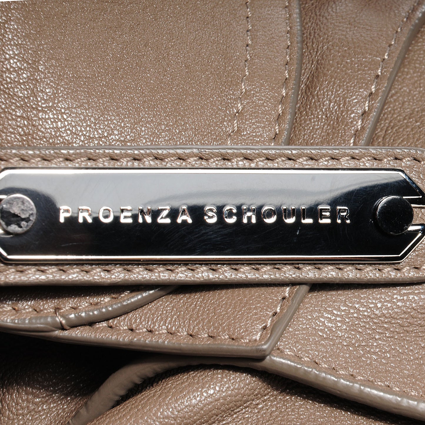 Lambskin PS1 Large Satchel Smoke