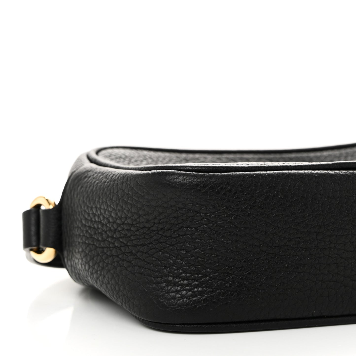 Pebbled Calfskin Small Soho Disco Bag Black