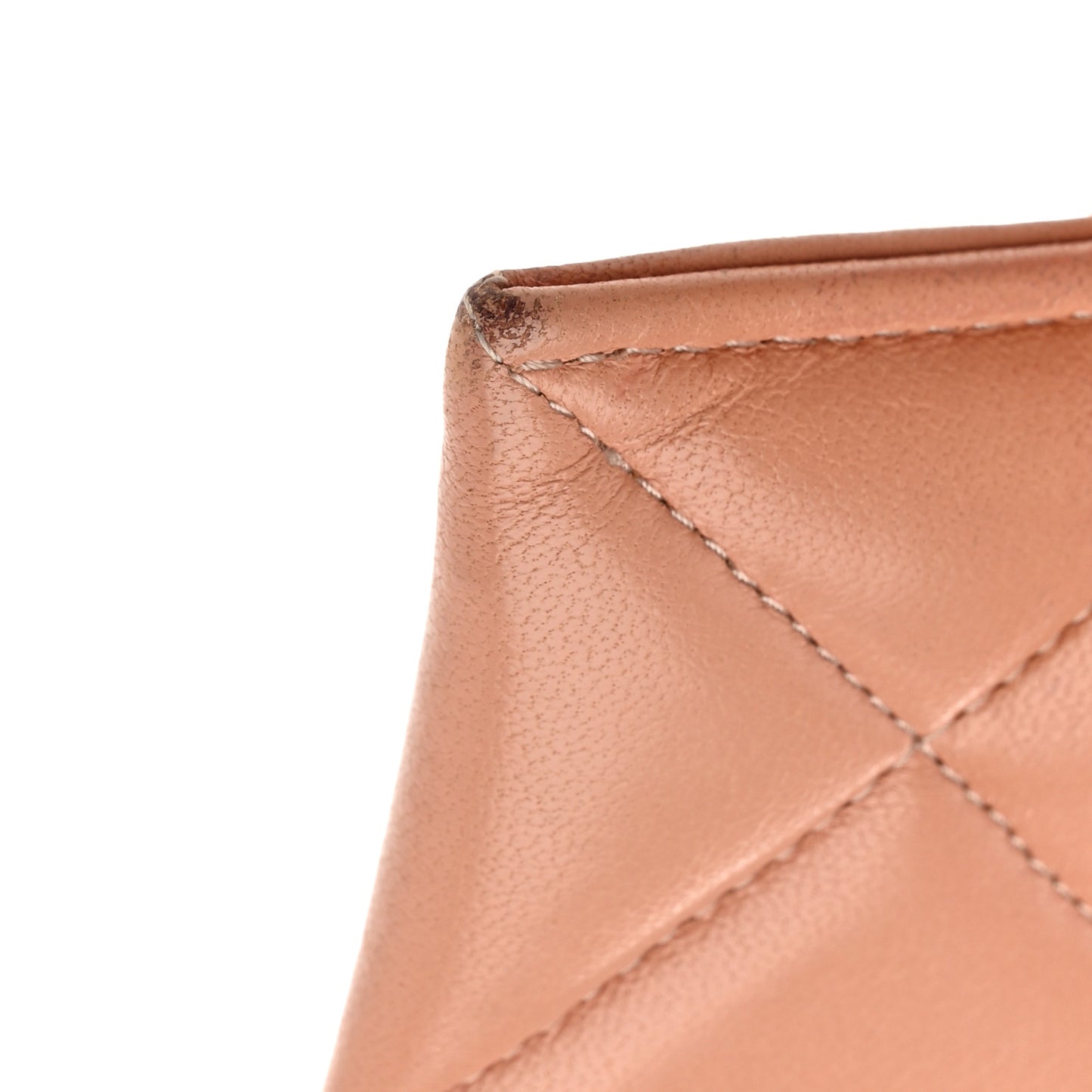 Lambskin Quilted Chanel 19 Card Holder Brown