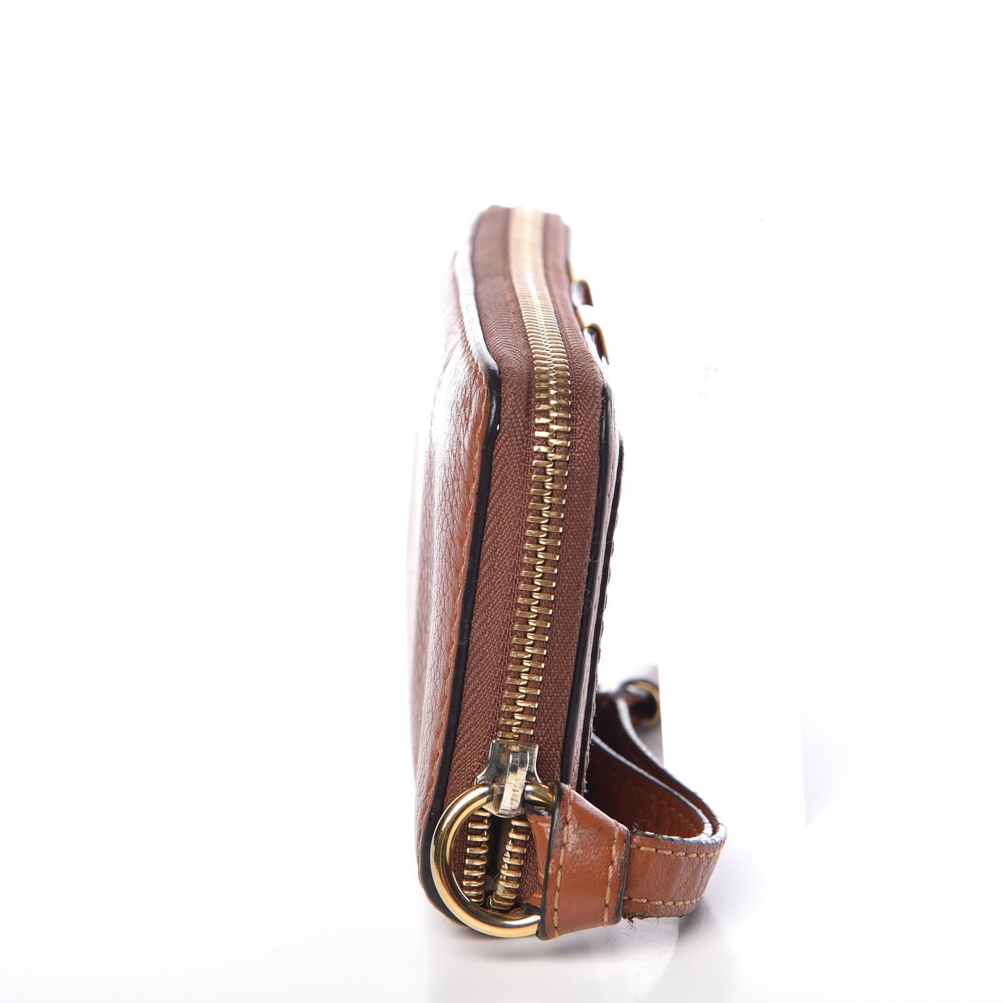 Grained Calfskin Marcie Long Zip Around Wallet Tan