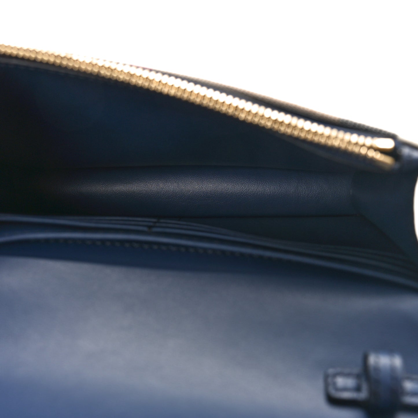 Derby Calfskin House Check Mini Hampshire Wallet On Chain Ink Blue