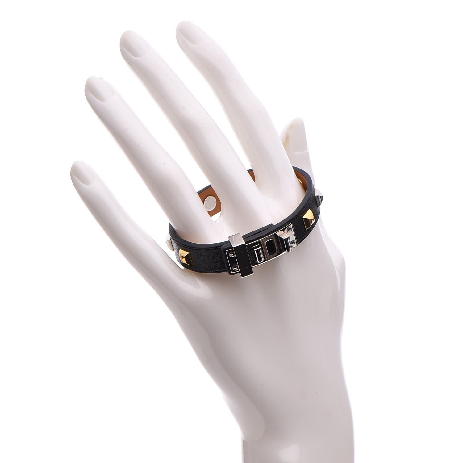 Hermes Swift Mini Dog Clous Carres Bracelet T2 Black 2 of 8