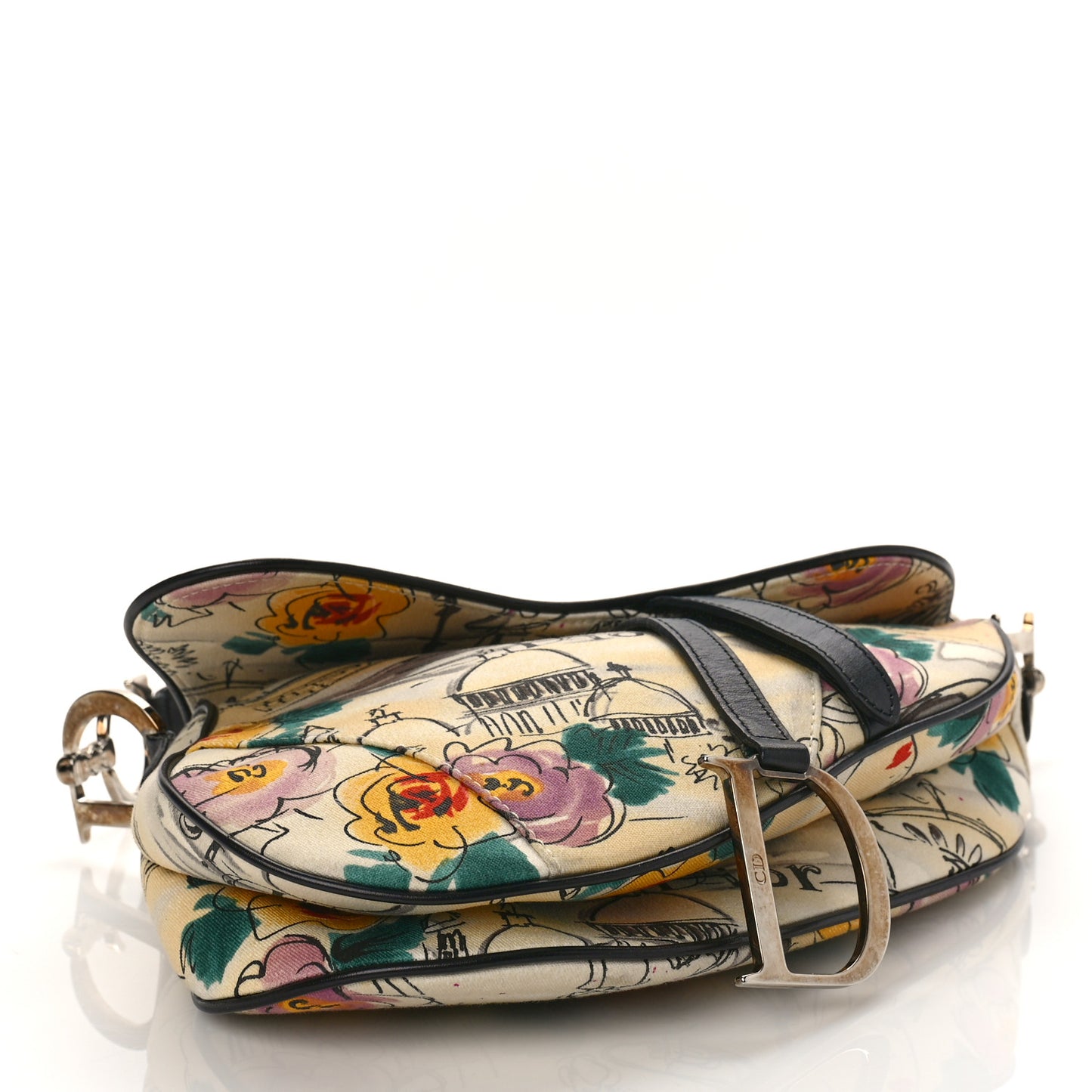 Canvas Paris 50s Saddle Bag Multicolor