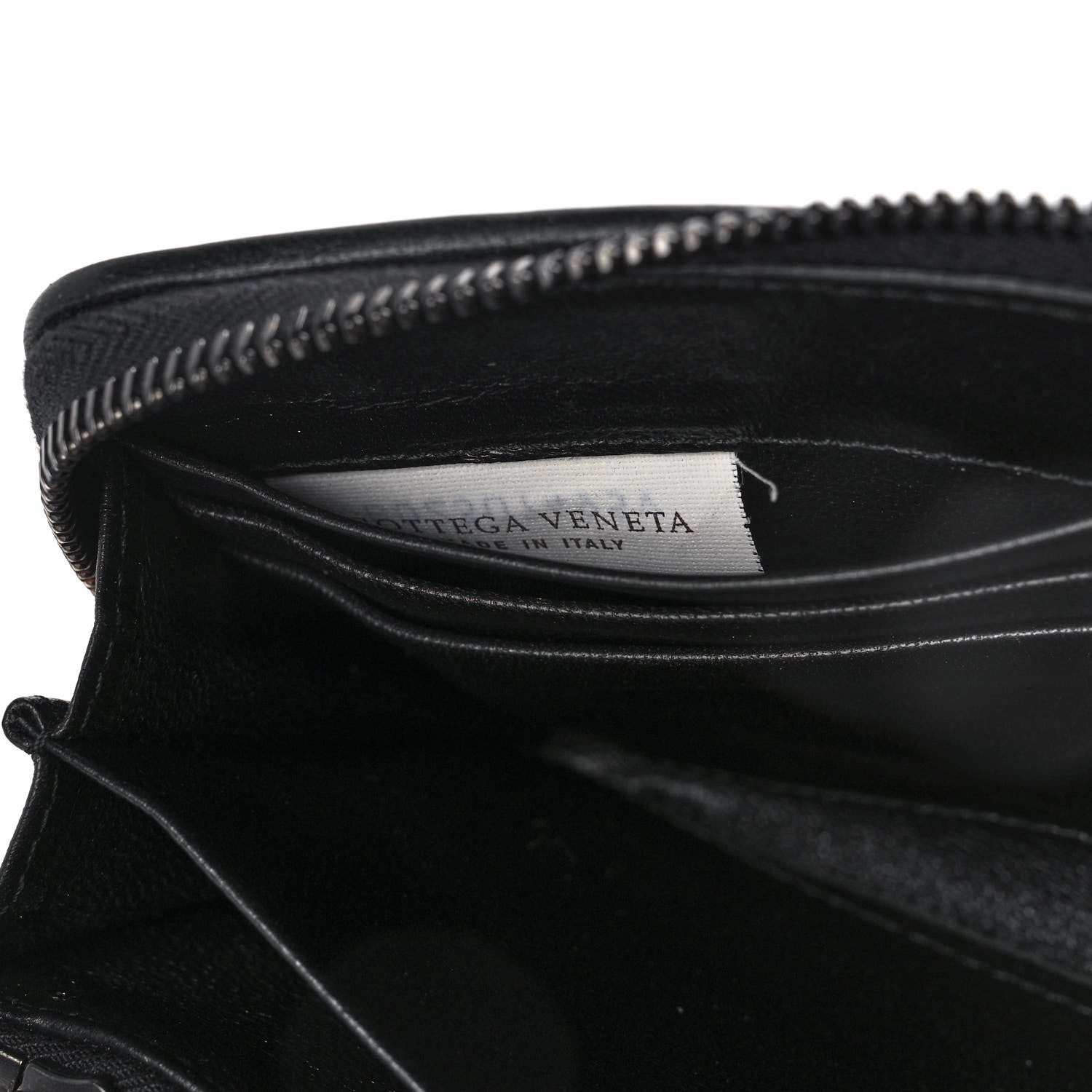 Bottega Veneta Nappa Intrecciato Zip Around Wallet Orange Black 6 of 10