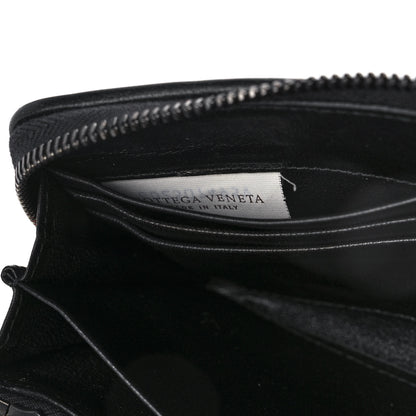Bottega Veneta Nappa Intrecciato Zip Around Wallet Orange Black 6 of 10