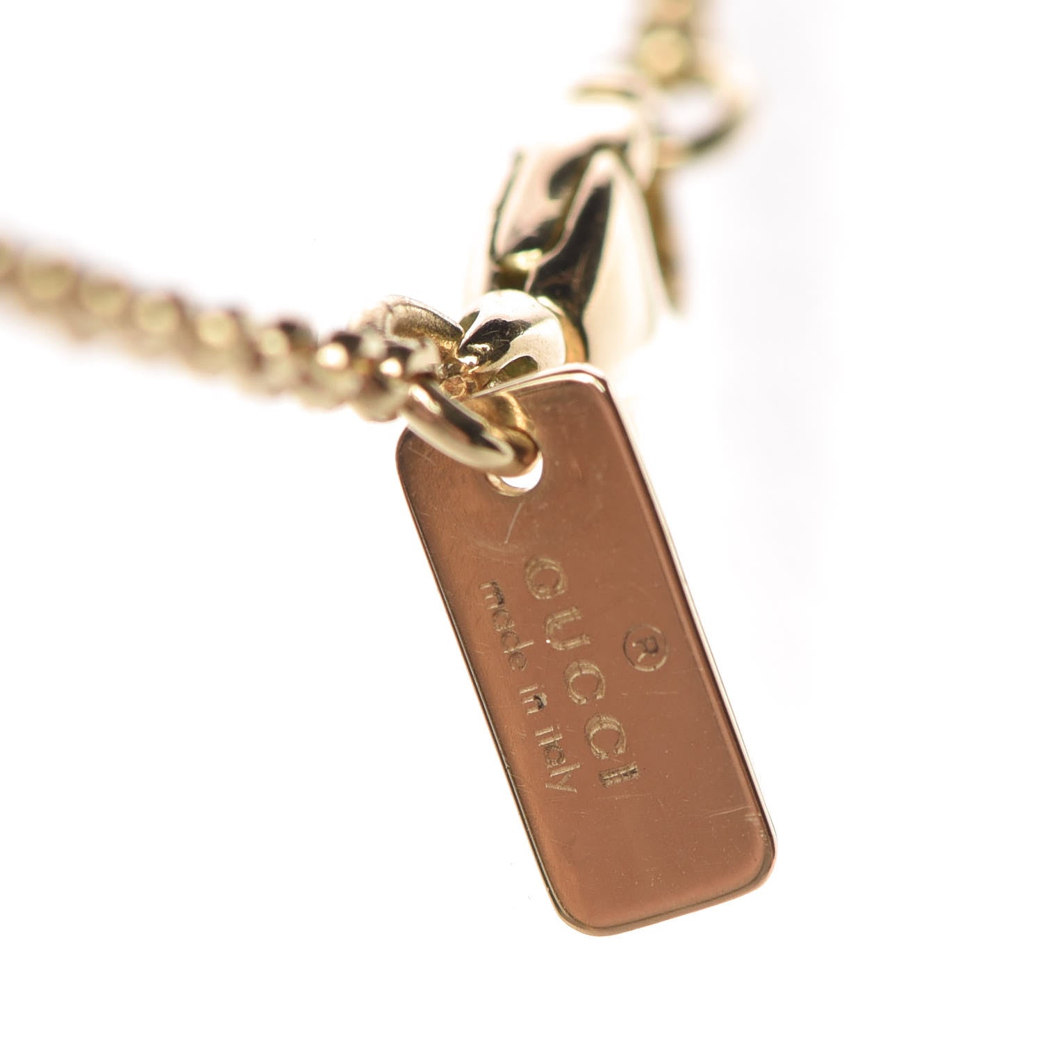 Gucci 18K Yellow Gold Diamantissima Pendant Necklace 6 of 8