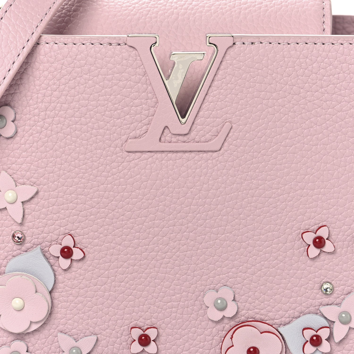 Louis Vuitton Taurillon Mechanical Flowers Capucines BB Magnolia 6 of 8