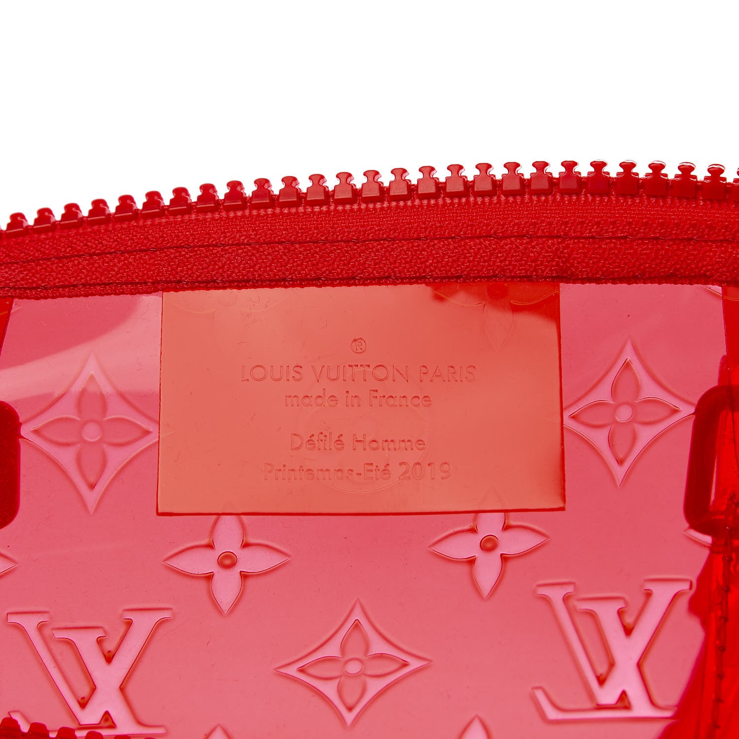 Louis Vuitton PVC Monogram Keepall Bandouliere 50 Grenadine Red 6 of 9