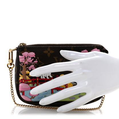 Louis Vuitton Monogram 2021 Christmas Animation Japanese Garden Mini Pochette Accessories Wisteria Pink 2 of 9