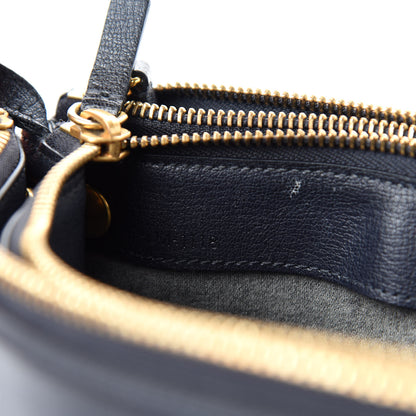 Celine Goatskin Large Trio Crossbody Bag Dark Blue 9 of 10