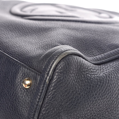 Gucci Pebbled Calfskin Medium Soho Shoulder Bag Blue 8 of 17