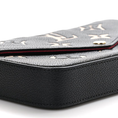 Louis Vuitton Empreinte Monogram Giant Felicie Pochette Black Beige 9 of 10