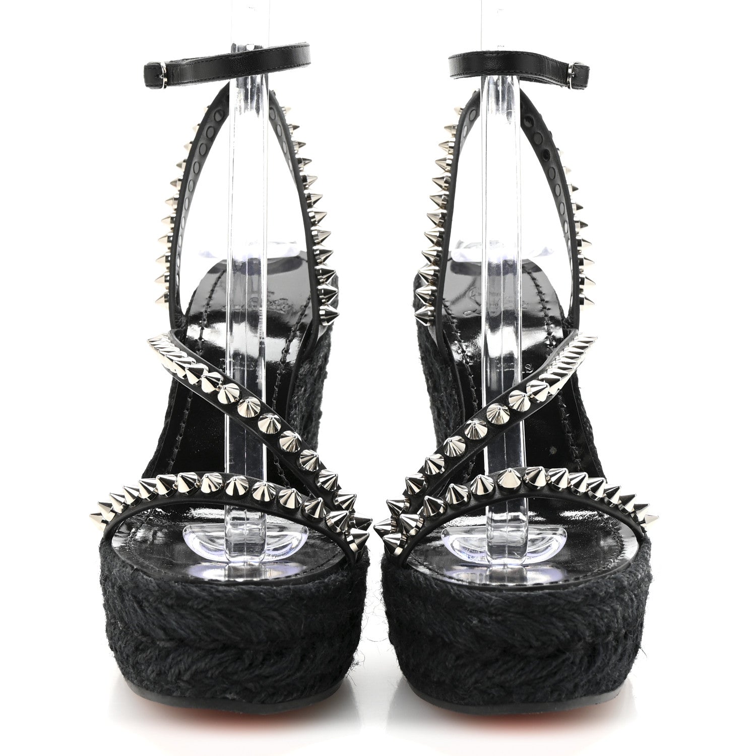 Christian Louboutin Patent Mafaldina 120 Wedge Sandals 37 Black 3 of 8