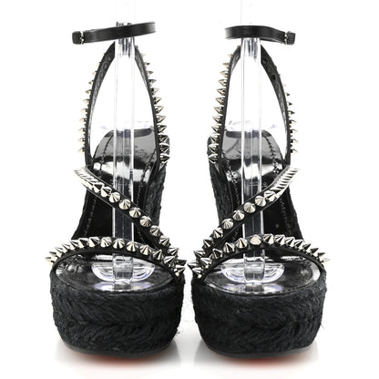 Christian Louboutin Patent Mafaldina 120 Wedge Sandals 37 Black 3 of 8