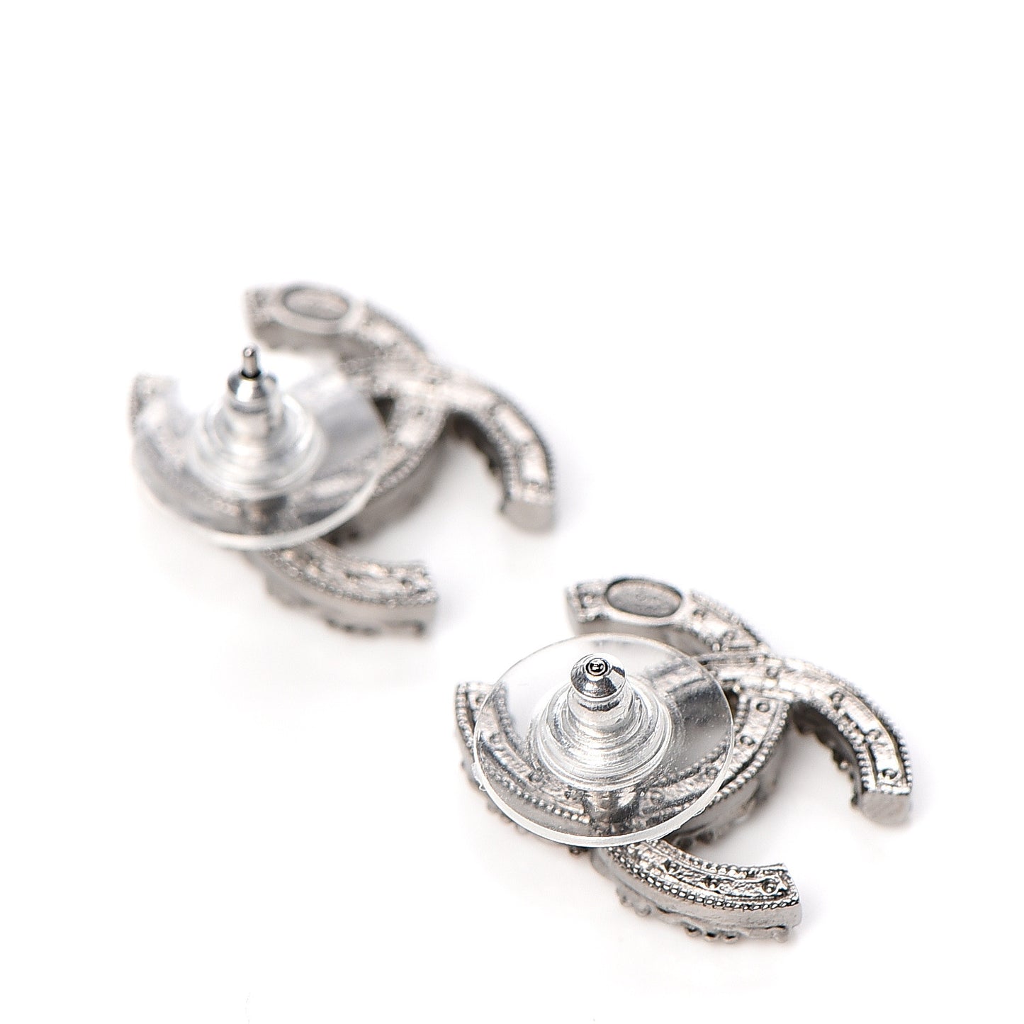 Ruthenium Crystal Pearl Caviar Earrings