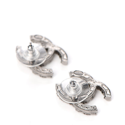 Chanel Ruthenium Crystal Pearl Caviar Earrings 3 of 5