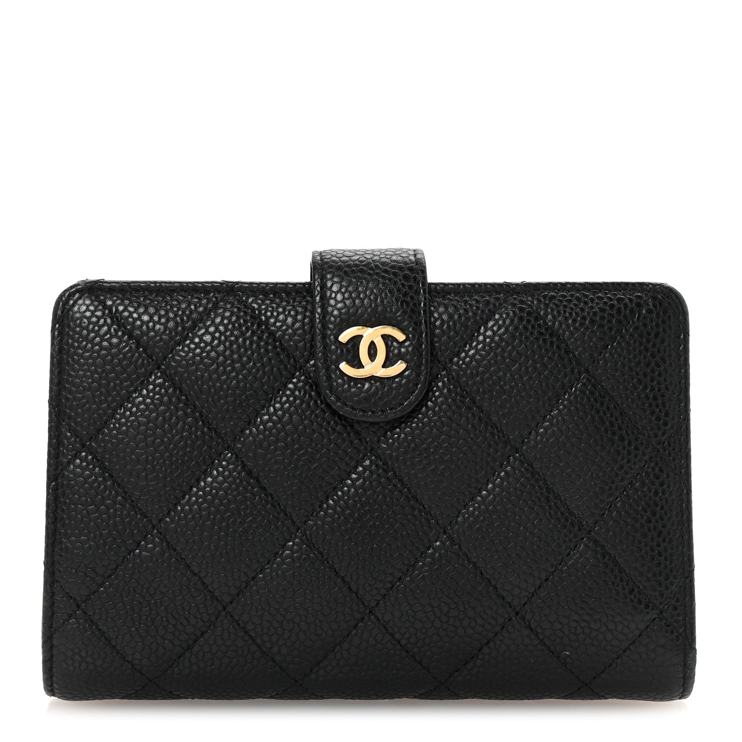 Chanel Caviar Quilted Zipped Pocket Wallet Black 1 of 8