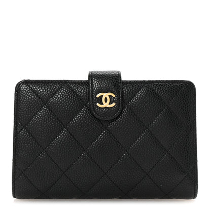Chanel Caviar Quilted Zipped Pocket Wallet Black 1 of 8