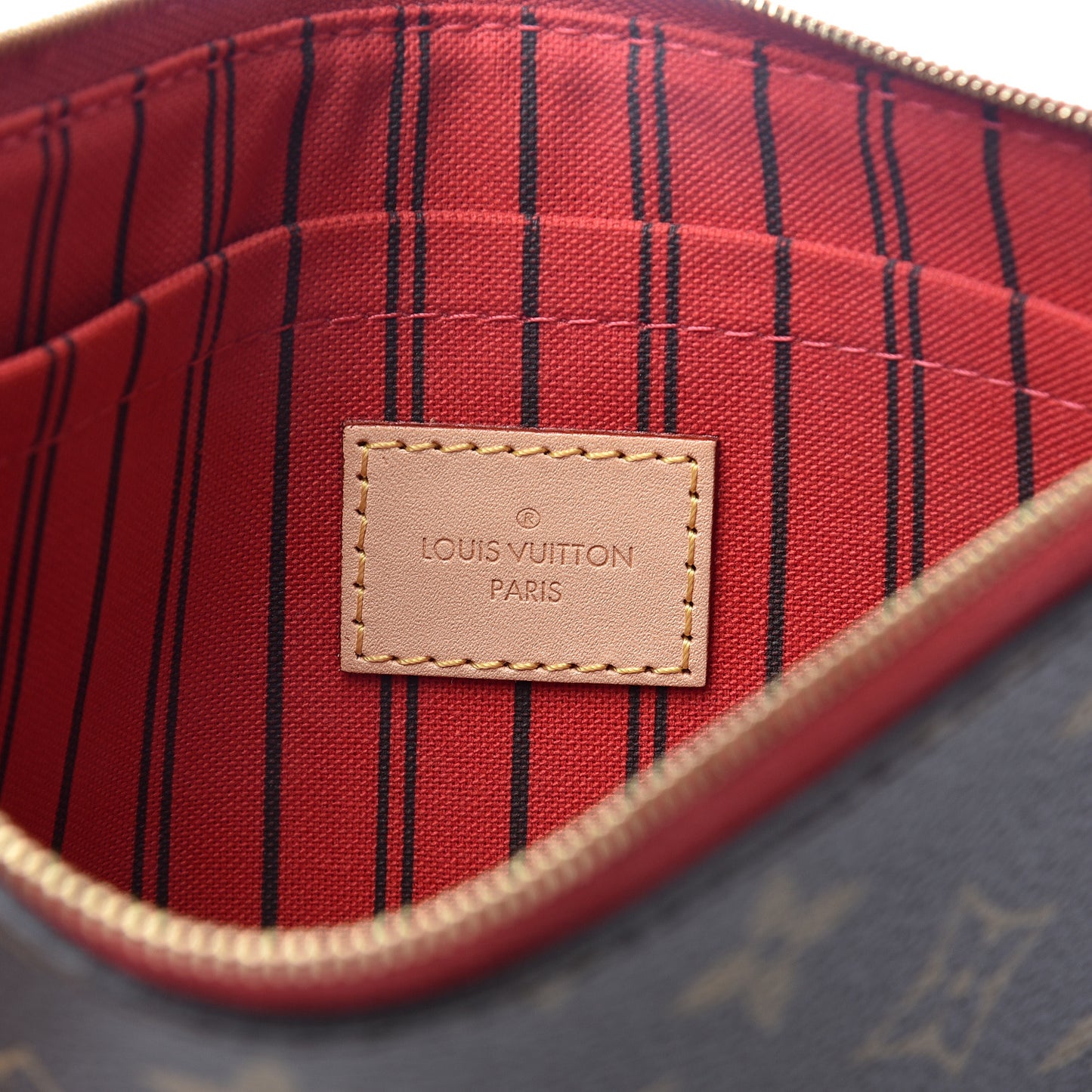 Monogram Neverfull MM GM Pochette Cherry