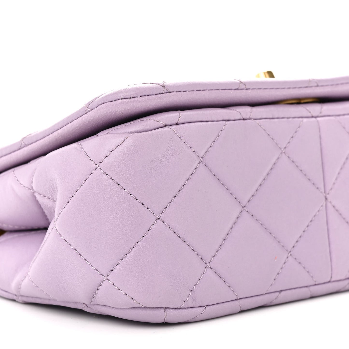 Lambskin Quilted Braided CC Small Flap Lilac