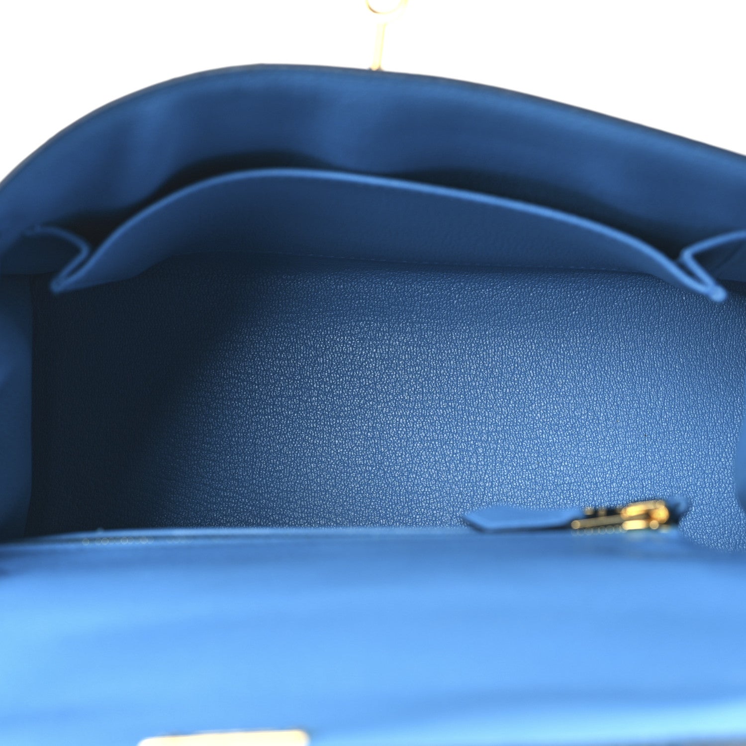 Hermes Chevre Chandra Kelly Sellier 25 Bleu Frida 5 of 13