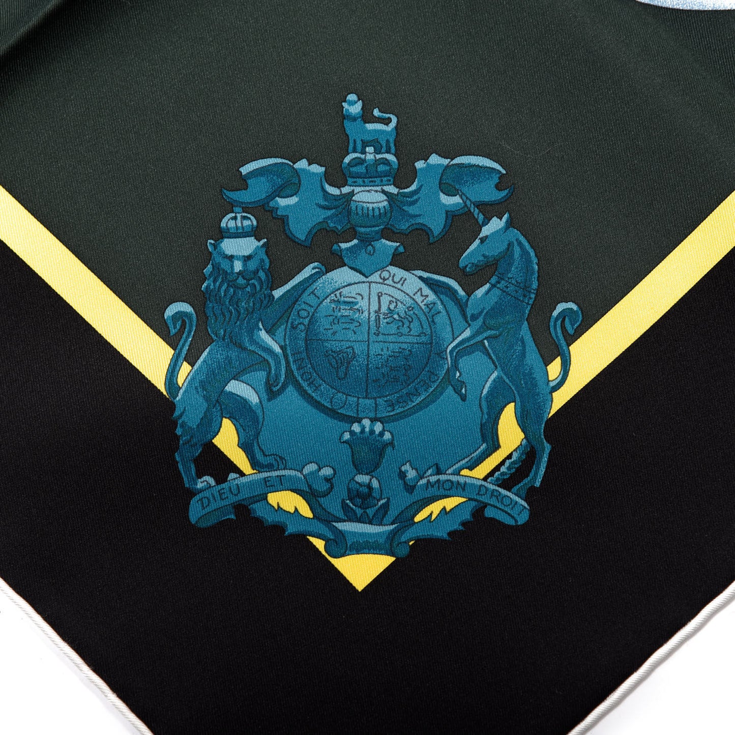 Silk Harnais De Cour Scarf 90 Noir Gris Marine