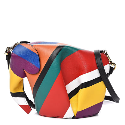 Loewe Calfskin Mini Striped Elephant Crossbody Bag Multicolor 1 of 7