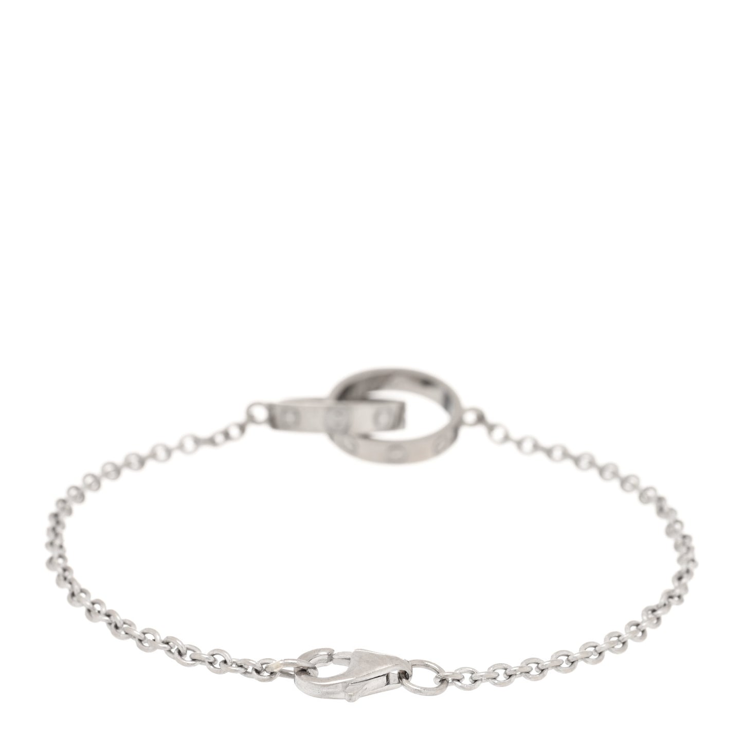 18K White Gold Interlocking LOVE Bracelet