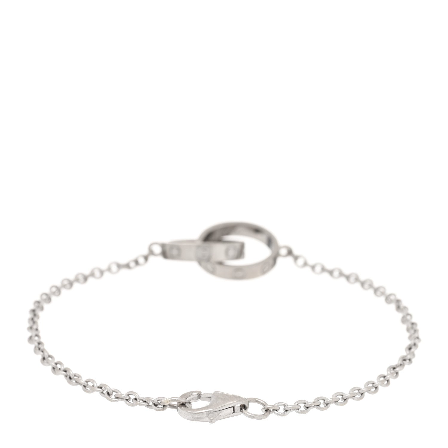 Cartier 18K White Gold Interlocking LOVE Bracelet 2 of 3