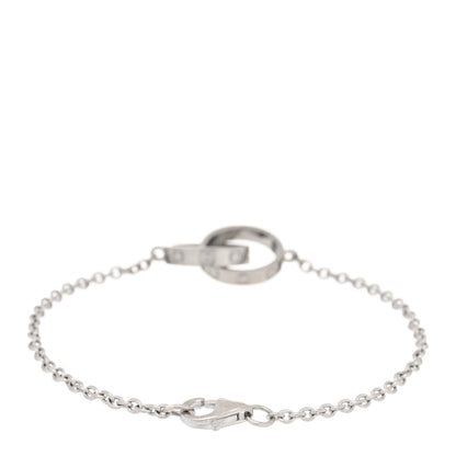 Cartier 18K White Gold Interlocking LOVE Bracelet 2 of 3