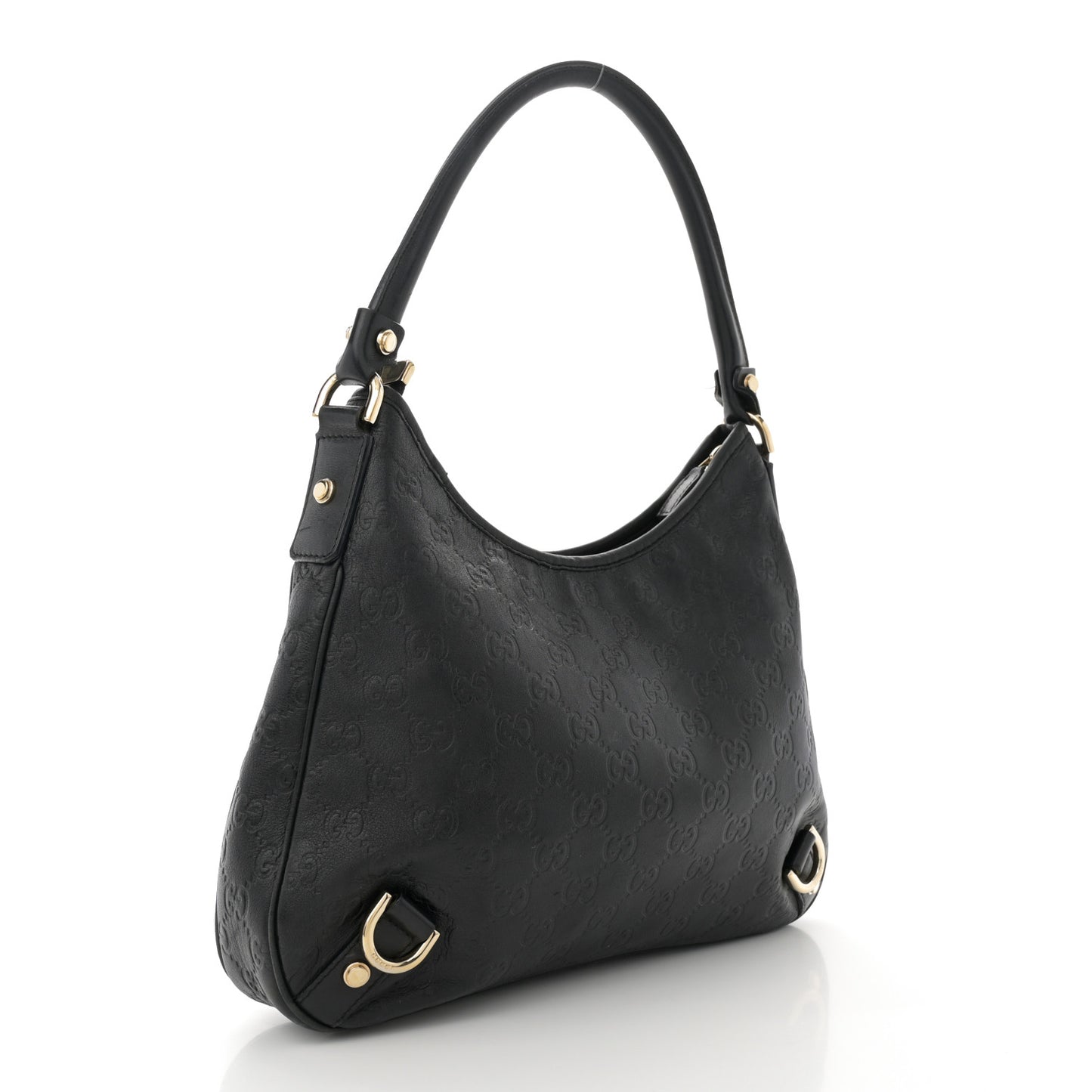 Guccissima Medium Abbey D Ring Hobo Black