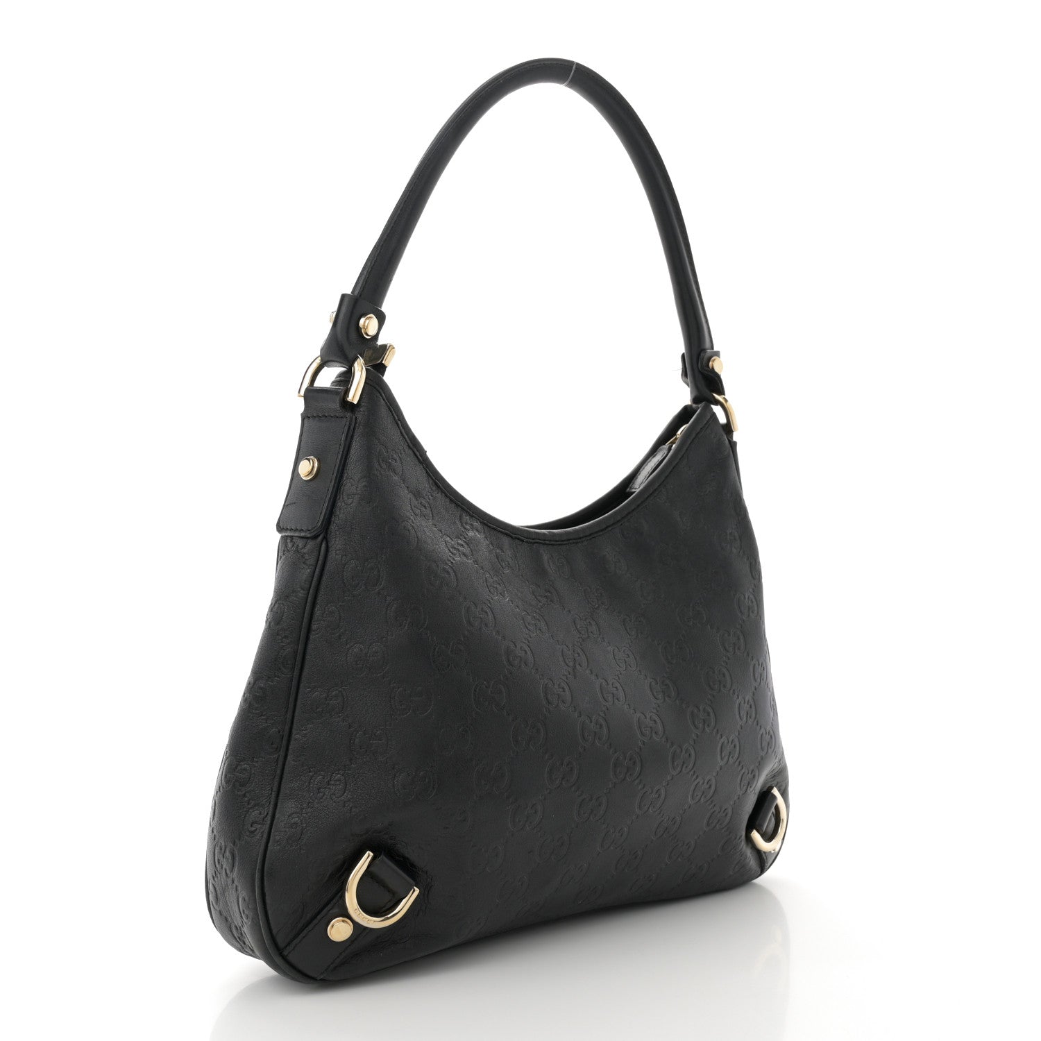 Gucci Guccissima Medium Abbey D Ring Hobo Black 3 of 13