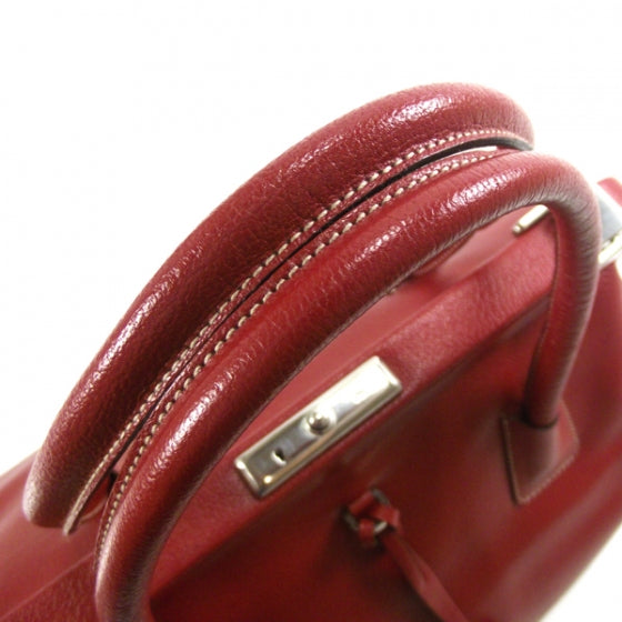 Prada Goatskin Cerniera Doctor Bag Rubino 9 of 20
