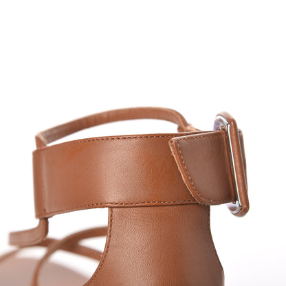 Christian Louboutin Calfskin Choca 55 Sandals 37.5 Brown 11 of 11