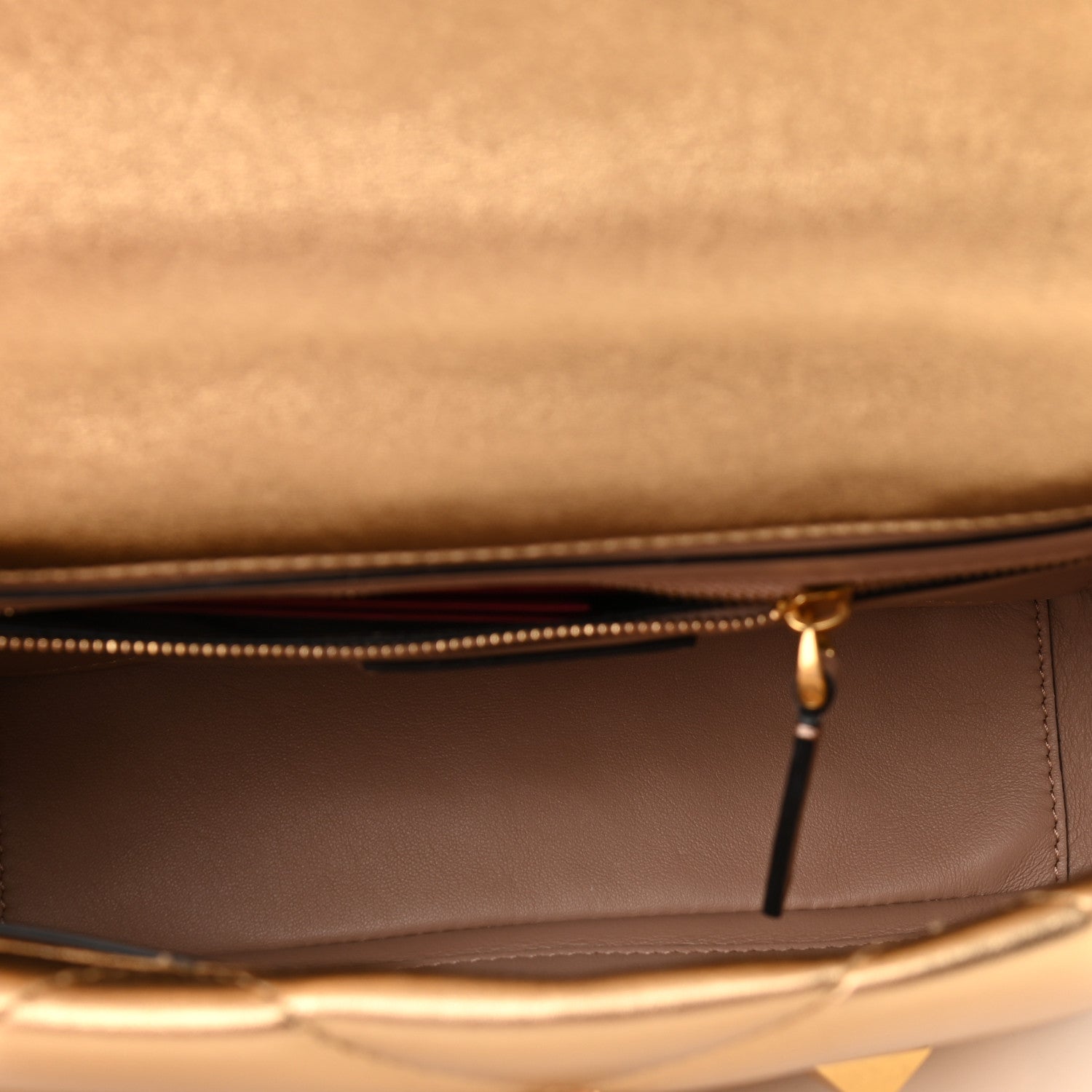 Valentino Garavani Nappa Medium Roman Stud Shoulder Bag Antique Brass 5 of 10