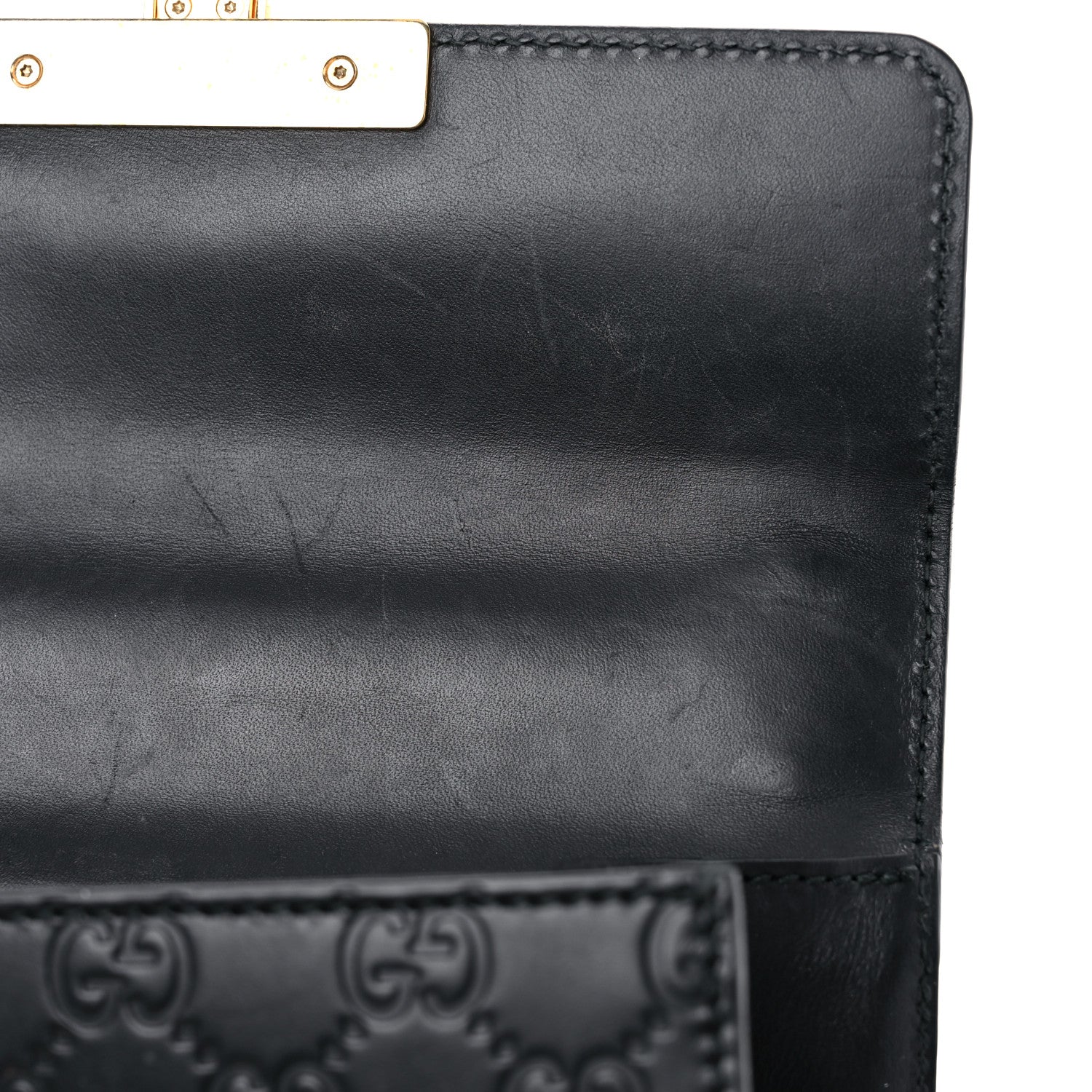 Gucci Guccissima Small Padlock Shoulder Bag Black 15 of 18