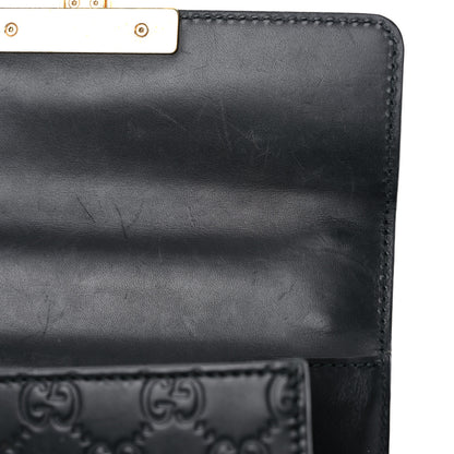 Gucci Guccissima Small Padlock Shoulder Bag Black 15 of 18