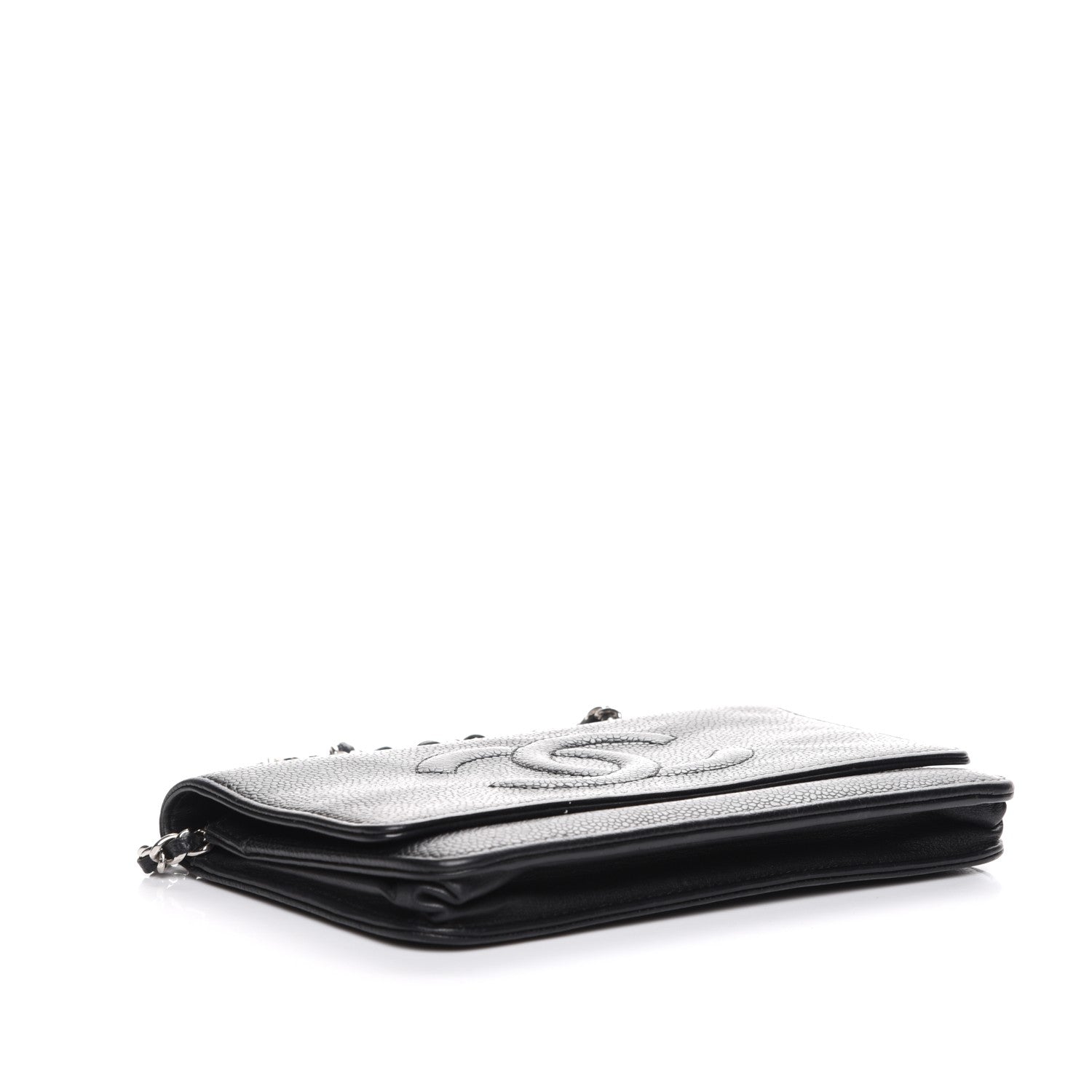Chanel Caviar Timeless CC Wallet On Chain WOC Black 4 of 8