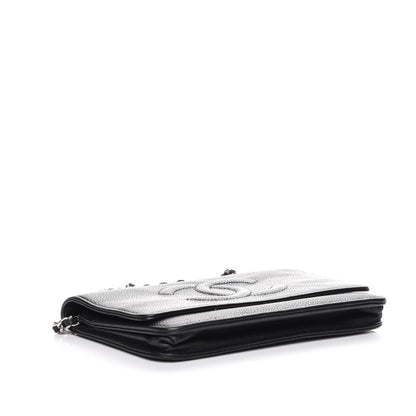 Chanel Caviar Timeless CC Wallet On Chain WOC Black 4 of 8