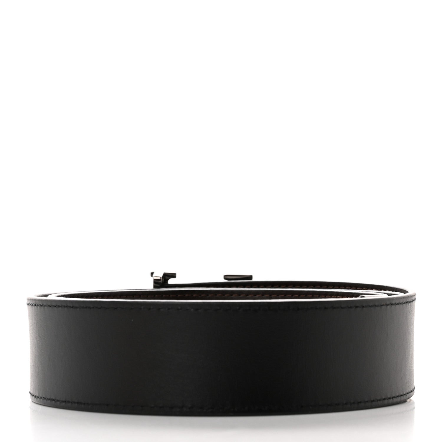 Louis Vuitton Calfskin 40mm LV Initiales Reversible Belt Dark 90 36 Dark Brown Black 2 of 9