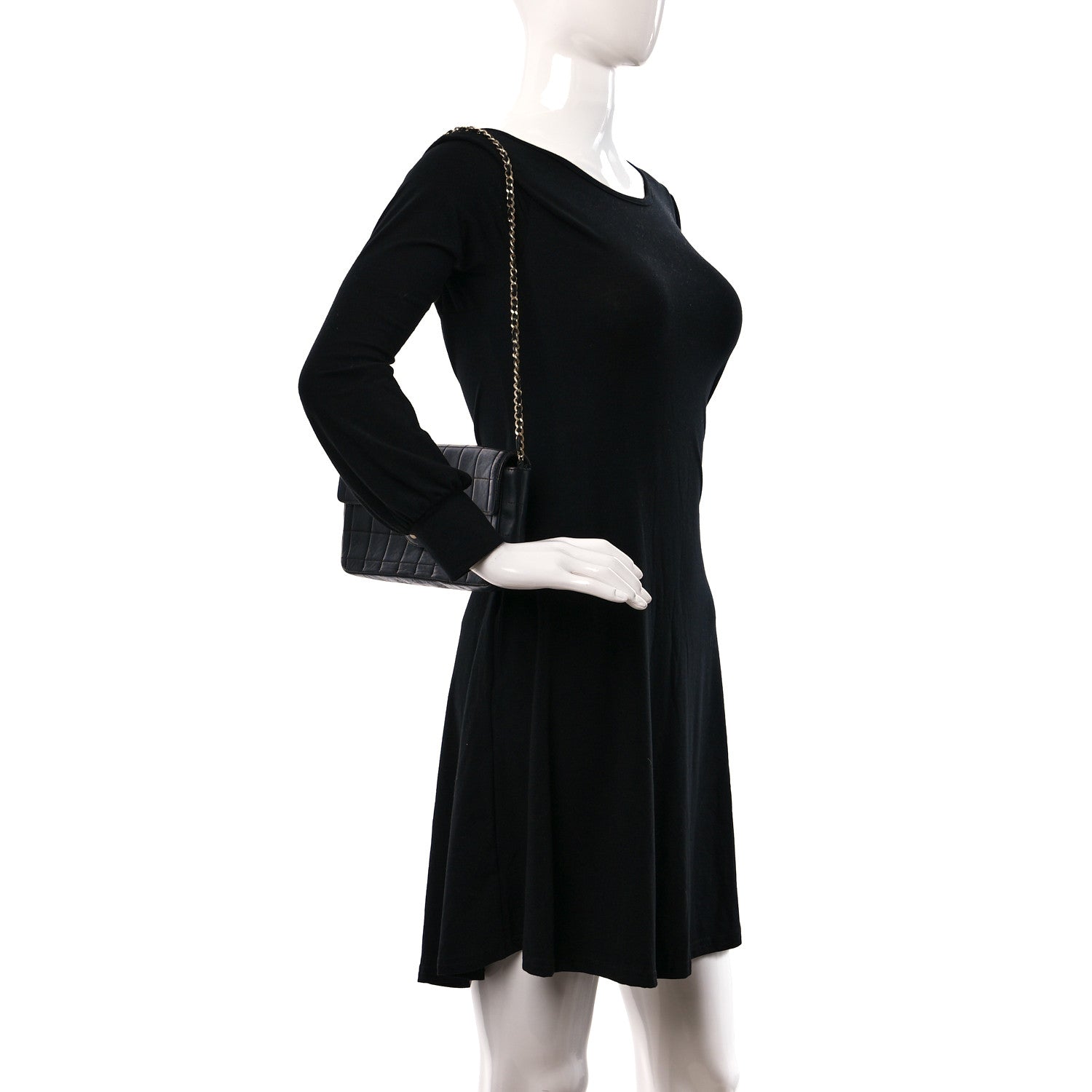 Chanel Lambskin East West Chocolate Bar Flap Black 2 of 10