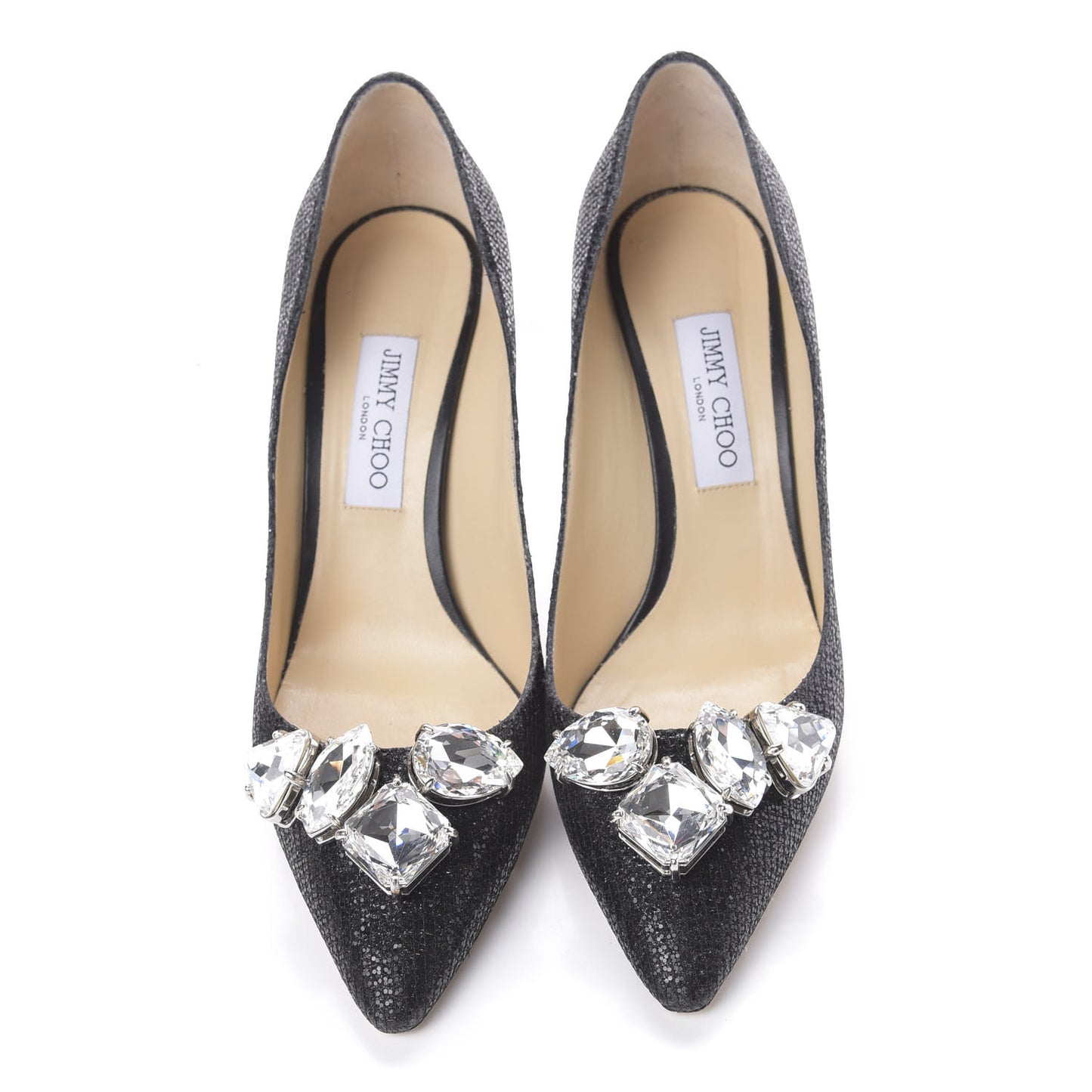Glitter Crystal Marvel 100 Pumps 41 Black