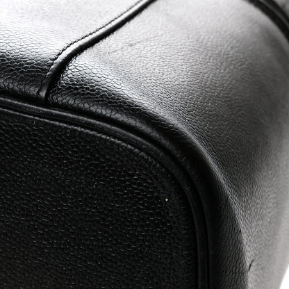 Chanel Caviar CC Vanity Train Case Black 12 of 13