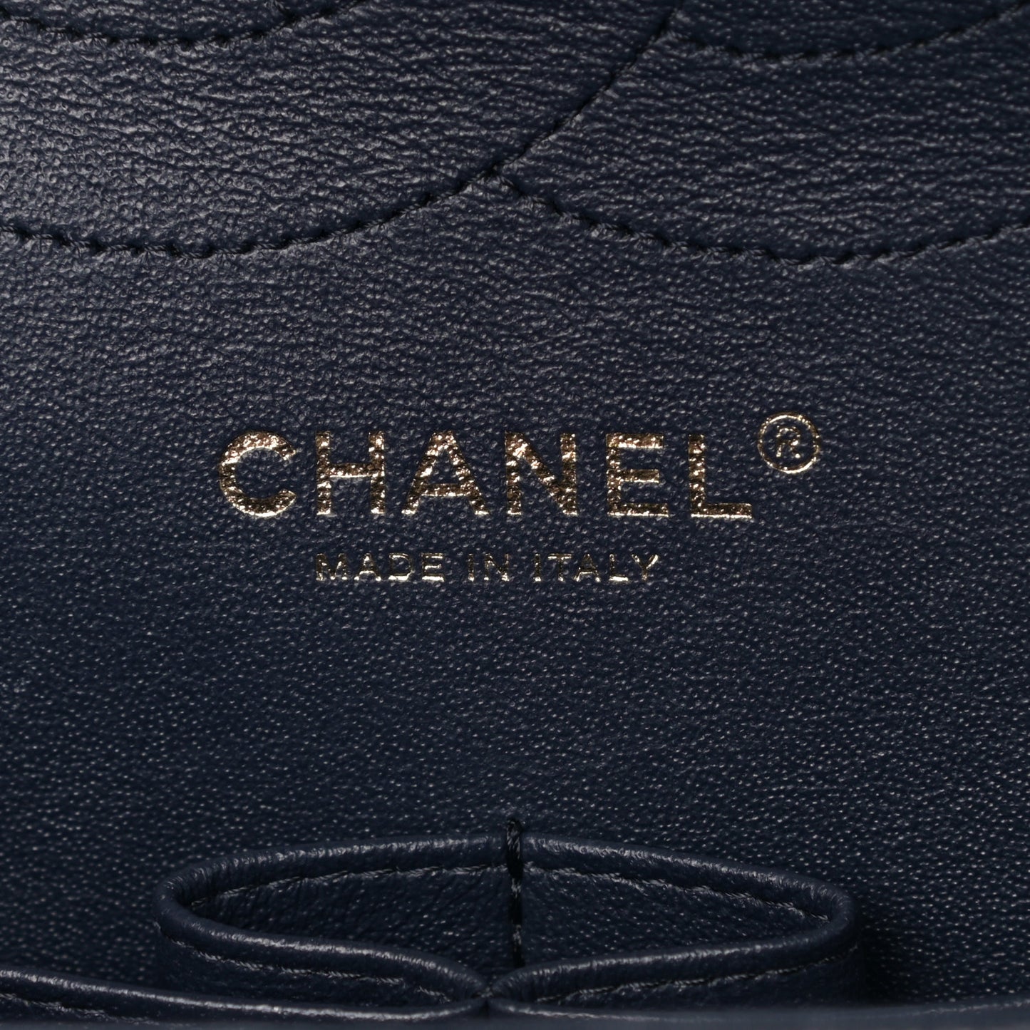 Caviar Quilted Jumbo Double Flap Navy Blue