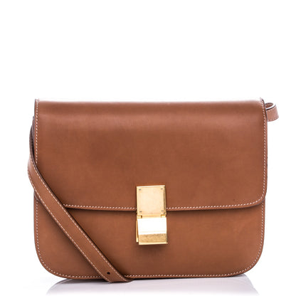 Celine Smooth Calfskin Medium Classic Box Flap Bag Camel 1 of 7